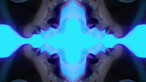 Blue Tunnel of Faces Stock Footage 264051027