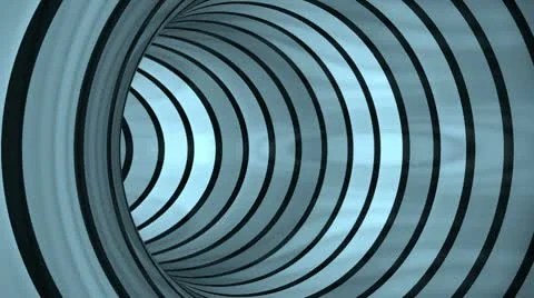 Blue Tunnel flight, loop Stock Footage 10598198