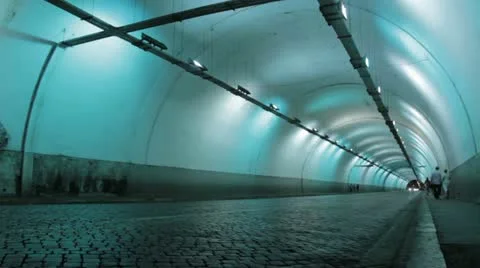 Blue tunnel. Stock Footage 13351965