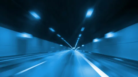 Blue Tunnel Stock Footage 31507977