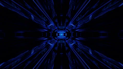 Blue Tunnel Stock Footage 144870100