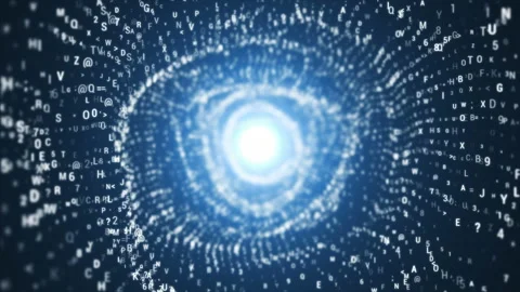 Blue Tunnel of Knowledge Stock-Footage 96039866