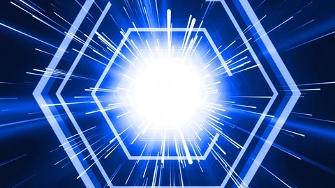 Blue tunnel of light abstract digital motion background Stock Footage 88948846