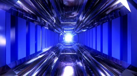 Blue Tunnel Loop Stock Footage 350862