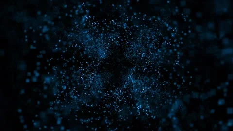 Blue tunnel particles abstract background Stock Footage 194743013