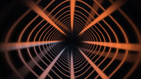 Blue Tunnel Perspective Abstract Seamless Loop Stock Footage 340547006