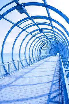 Blue tunnel Stock Photos