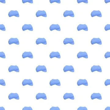 Blue turban headwear accessory seamless pattern background イラスト素材