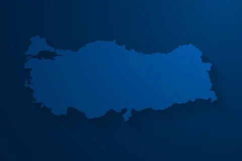 Blue Turkey map composition concept with blue background, vector Stock Illustration