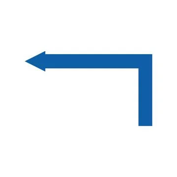 Blue Turning Left Direction Arrow Stock-Illustration