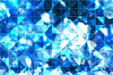 Blue turquoise abstract polygonal background of isosceles triangles. イラスト素材