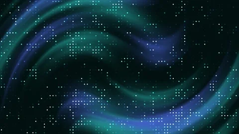 Blue turquoise background wave line marble texture flickering dots abstract Stock Footage 297868724