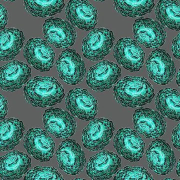 Blue, turquoise flower Illustrazione stock