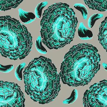 Blue, turquoise flower Stock Illustration