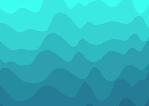 Blue turquoise minimal waves abstract background イラスト素材