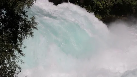 Blue, turquoise river stream. Stock Footage