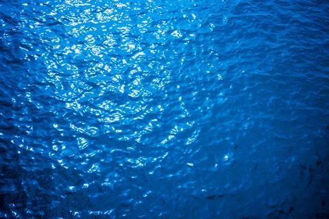 Blue turquoise water surface texture of the sea Stock Photos