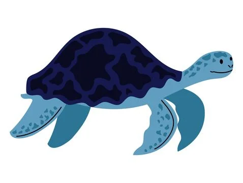Blue turtle design Stockillustratie