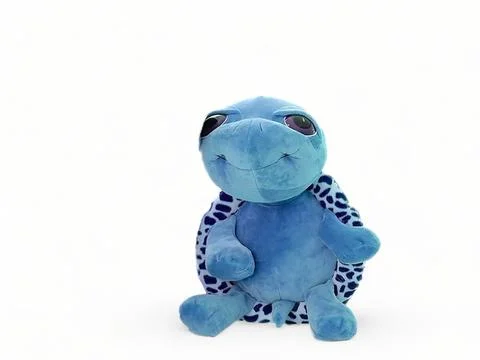 Blue turtle doll on a white background Stock Photos