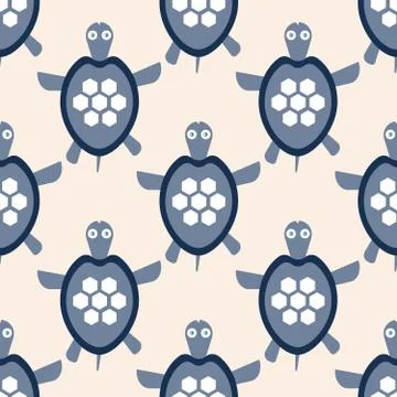 Blue Turtle pattern Stock Illustration