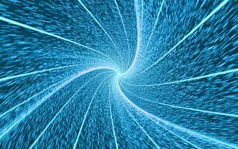 Blue twist cubes with blue background, 3d rendering. Stock Illustration