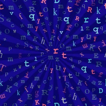 Blue Type with Rays Design Stock Illustration