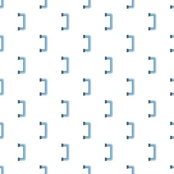 Blue u shape industrial pipes seamless pattern Stock Illustration