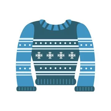 Blue ugly sweater Stock Illustration