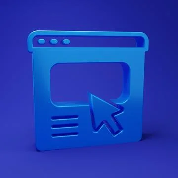 Blue UI or UX design icon isolated on blue background. Minimalism concept. .. Stock Illustration