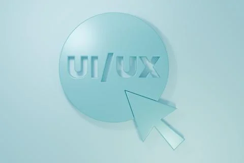 Blue UI or UX design icon isolated on blue background. Minimalism concept. .. Stock Illustration