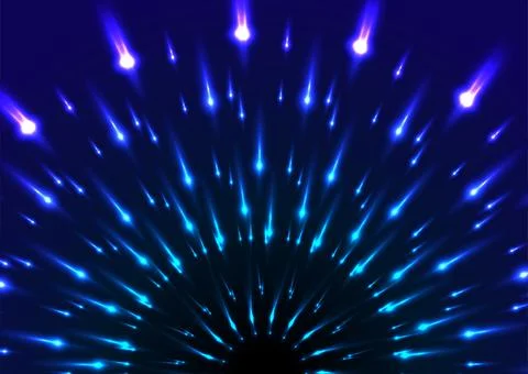 Blue ultraviolet shiny star rays abstract glowing background イラスト素材