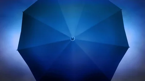 Blue Umbrella Stock Footage 73935959