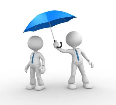 Blue umbrella Stock Illustration