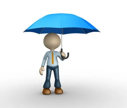 Blue umbrella Stock Illustration