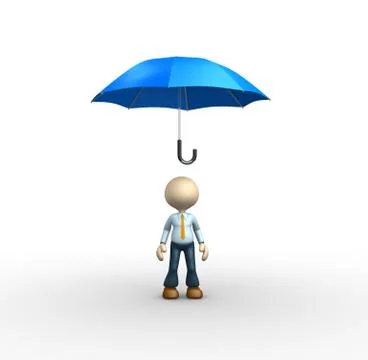 Blue umbrella Stock Illustration