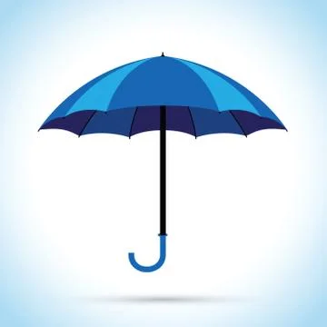 Blue umbrella Illustrazione stock