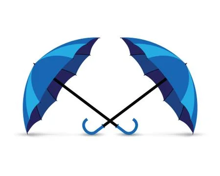 Blue umbrella Stock Illustration
