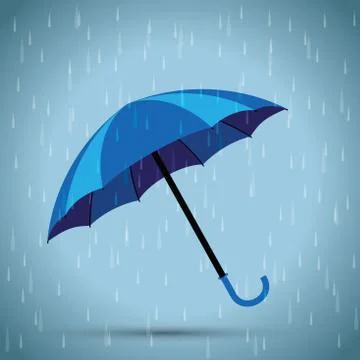 Blue umbrella Stock Illustration