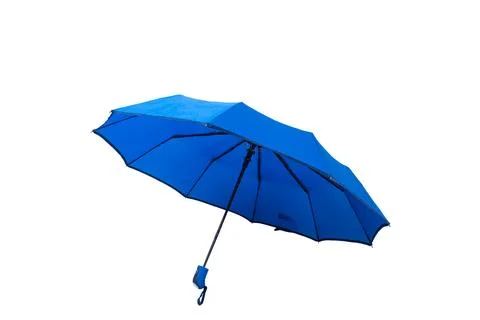Blue umbrella isolated Stock Photos