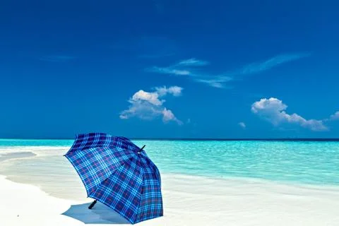 Blue umbrella Foto stock