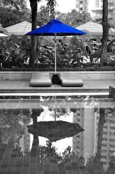 Blue Umbrella Stock Photos