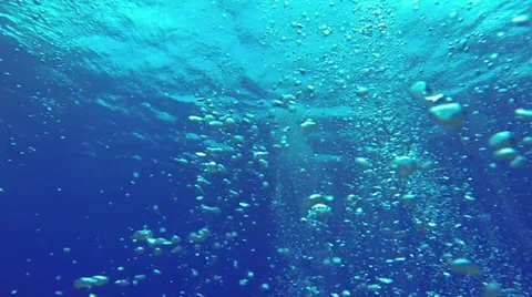 Blue Under water air bubble Video stock 39423005