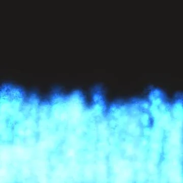 Blue Underworld Fire Texture – Dark Flame on Black Background 스톡 일러스트