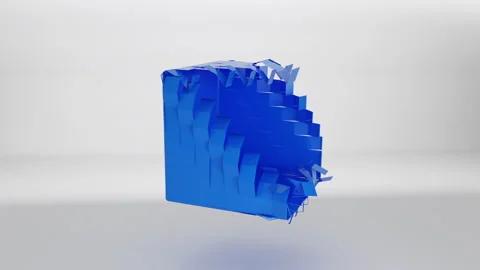 Blue Unfolding Box Stock Footage 244870480