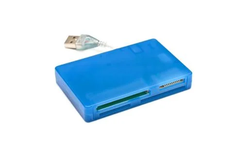 Blue universal cardreader Stock Photos