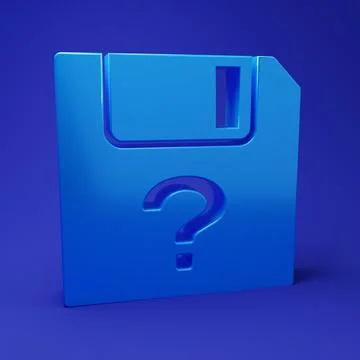 Blue Unknown document icon isolated on blue background. File with Question .. Stock Photos