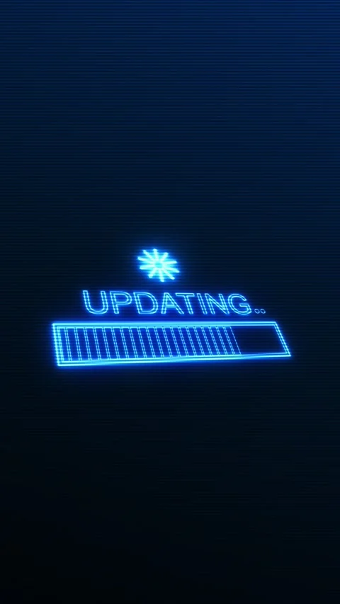 Blue Updating Progress Bar Digital Interface Stock Footage 341369275
