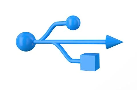 Blue usb sign 스톡 일러스트