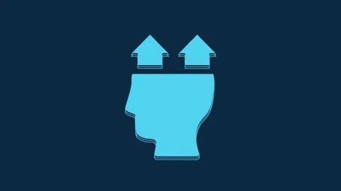 Blue User of man icon isolated on blue background. Business avatar symbol user Stock Footage 235782227