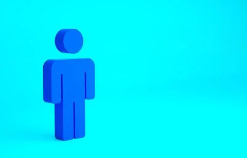 Blue User of man icon isolated on blue background. Business avatar symbol use Illustrazione stock